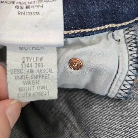 EUC Mother Rascal Ankle Snippet in Night Owl 28 - Picture 8 of 15